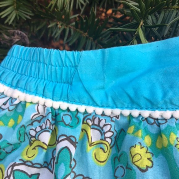 Adorable, NWOT,100% Cotton, Turquoise, Green, & White, Flower Skirt, 3m - Picture 5 of 9